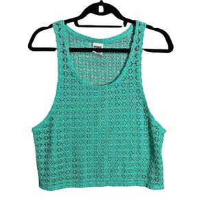 VS PINK Seafoam Green Textured Top S